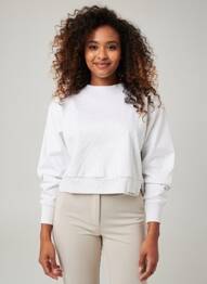 Sweat-shirt manches longues manches longues gris NIKE femme
