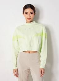 Sweat-shirt coupe over-size manches longues vert NIKE femme