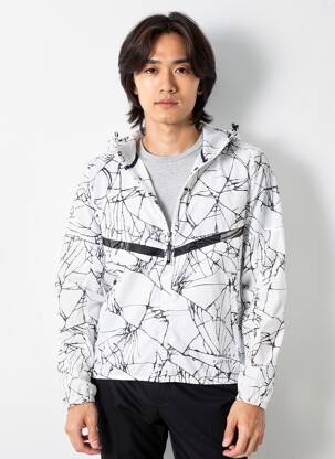 Coupe-vent poches a capuche blanc NIKE homme