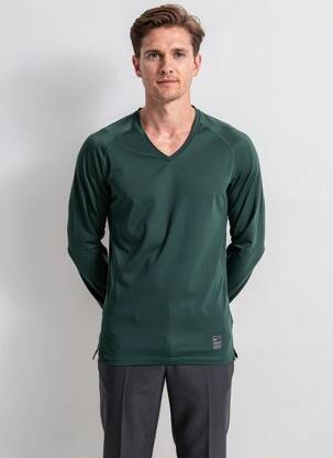 T-shirt coupe cintrée manches longues vert NIKE homme