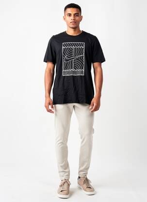 T-shirt stretch manches courtes noir NIKE homme