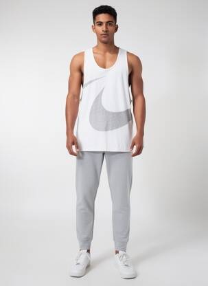 Débardeur coupe droite sans manche blanc NIKE homme