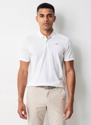 Polo tissage jersey manches courtes blanc NIKE homme