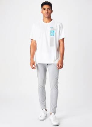 T-shirt stretch manches courtes blanc NIKE homme