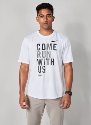 T-shirt coupe droite manches courtes blanc NIKE homme