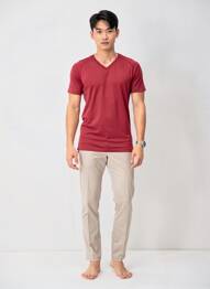 T-shirt coupe cintrée manches courtes rouge NIKE homme
