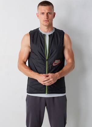 Veste casual fermeture zippée sur le devant noir NIKE homme