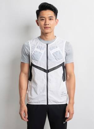 Veste casual fermeture zippée sur le devant blanc NIKE homme