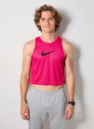 Débardeur col rond sans manche rose NIKE homme