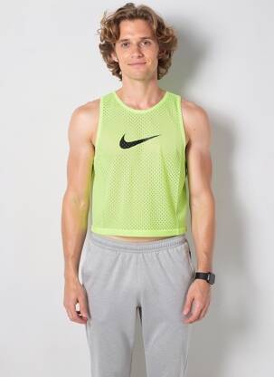 Débardeur col rond sans manche jaune NIKE homme