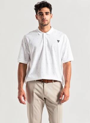 Polo coupe droite manches courtes blanc CAMBERABERO homme