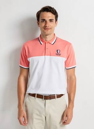 Polo coupe droite manches courtes orange CAMBERABERO homme