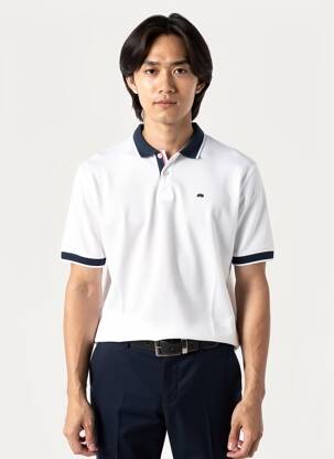 Polo coupe droite manches courtes blanc CAMBERABERO homme