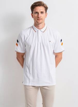 Polo coupe droite manches courtes blanc CAMBERABERO homme