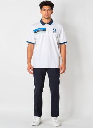 Polo coupe droite manches courtes blanc CAMBERABERO homme