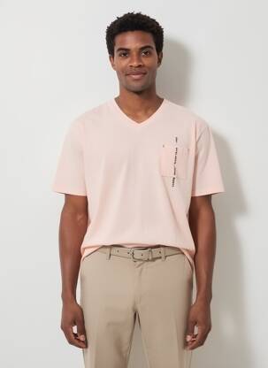 T-shirt coupe cintrée manches courtes rose CAMBERABERO homme