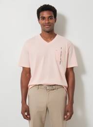 T-shirt coupe cintrée manches courtes rose CAMBERABERO homme