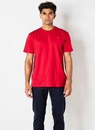 T-shirt broderie manches courtes rouge CAMBERABERO homme