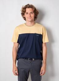 T-shirt coupe droite manches courtes bleu CAMBERABERO homme