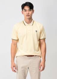 Polo coupe droite manches courtes jaune CAMBERABERO homme