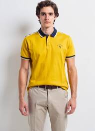 Polo coupe droite manches courtes jaune CAMBERABERO homme