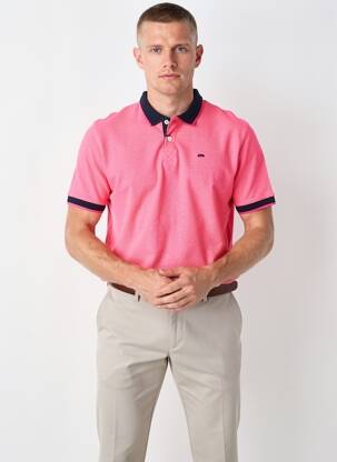 Polo coupe droite manches courtes rose CAMBERABERO homme