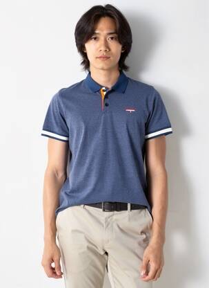 Polo tissage jersey manches courtes bleu CAMBERABERO homme