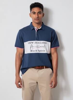 Polo coupe droite manches courtes bleu CAMBERABERO homme
