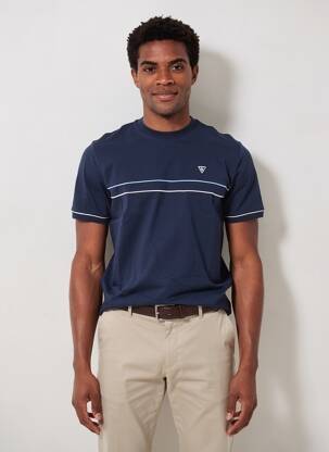 T-shirt coupe droite manches longues bleu CAMBERABERO homme