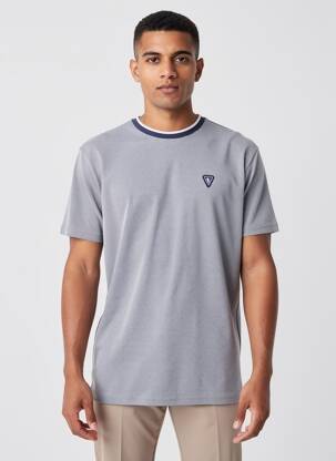 T-shirt coupe droite manches courtes bleu CAMBERABERO homme