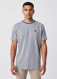 T-shirt coupe droite manches courtes bleu CAMBERABERO homme