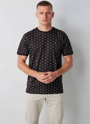 T-shirt coupe droite manches courtes noir CAMBERABERO homme