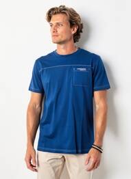 T-shirt stretch manches courtes bleu CAMBERABERO homme