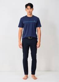 T-shirt coupe droite manches courtes bleu CAMBERABERO homme