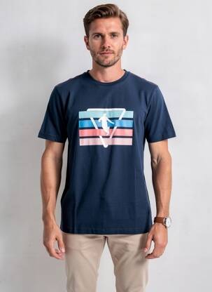 T-shirt stretch manches courtes bleu CAMBERABERO homme