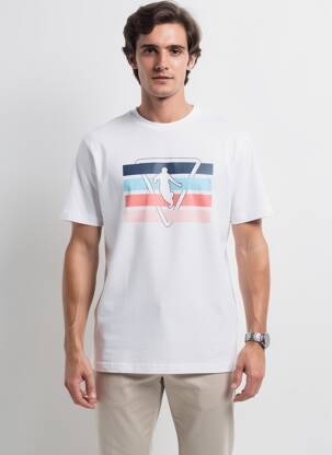 T-shirt stretch manches courtes blanc CAMBERABERO homme