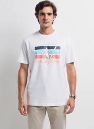 T-shirt stretch manches courtes blanc CAMBERABERO homme