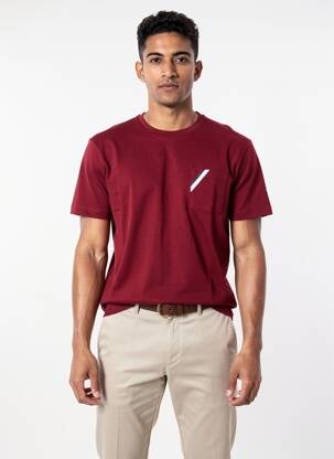 T-shirt stretch manches courtes rouge CAMBERABERO homme