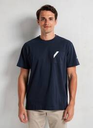 T-shirt stretch manches courtes bleu CAMBERABERO homme