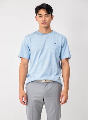 T-shirt stretch manches courtes bleu CAMBERABERO homme