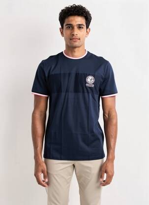 T-shirt stretch manches courtes bleu CAMBERABERO homme