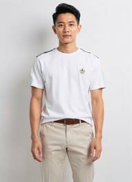 T-shirt broderie manches courtes blanc CAMBERABERO homme