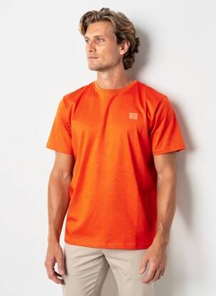 T-shirt stretch manches courtes orange CAMBERABERO homme