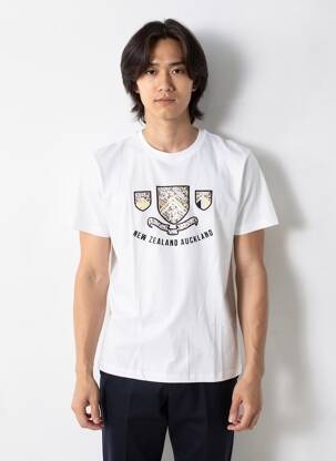 T-shirt broderie manches courtes blanc CAMBERABERO homme