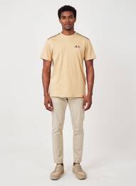 T-shirt stretch manches courtes beige CAMBERABERO homme
