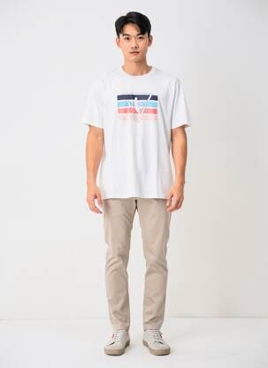 T-shirt stretch manches courtes blanc CAMBERABERO homme