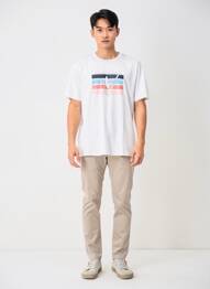T-shirt stretch manches courtes blanc CAMBERABERO homme