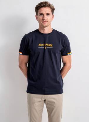 T-shirt coupe droite manches courtes bleu CAMBERABERO homme