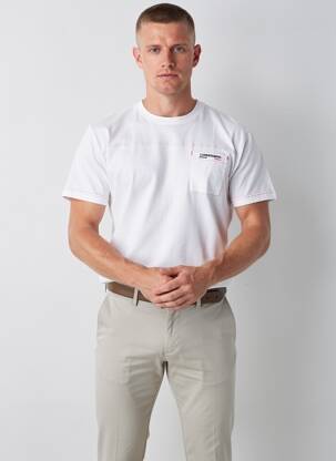 T-shirt stretch manches courtes blanc CAMBERABERO homme