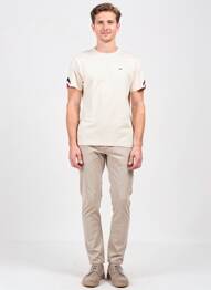 T-shirt broderie manches courtes beige CAMBERABERO homme